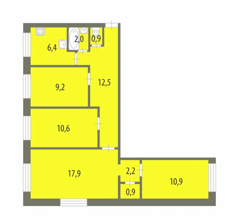 Фото квартиры по адресу Санкт-Петербург г, Ударников пр-кт, д. 19к3